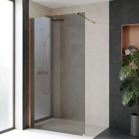 Paravan de dus Rea Flexi Grey / Brush Copper 130