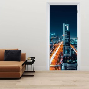 Fototapet pentru ușă - Noaptea în Dubai (95x205cm)