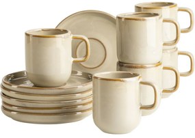 Mäser Set de cești de espresso cu farfurioareCordelia Sand, 6+6 buc.