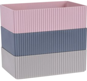 Organizator cosmetice Stripe maro, 21 x 6 x 14 cm