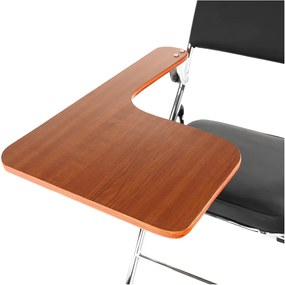 Scaun conferinţă cu măsuţă, negru/natural, TEKER