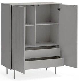 Comodă gri înaltă 97x130 cm Sierra – Teulat