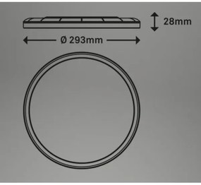 Plafonieră LED dimabilă SLIM LED/18W/230V 2700-6500K Briloner 7079-016 + telecomandă
