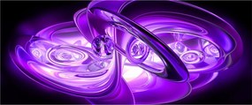 Tabloul fractalilor în violet (120x50 cm)