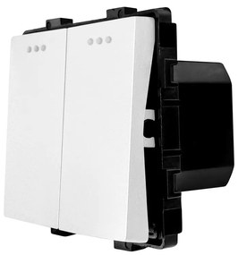 Modul Intrerupator Dublu Mecanic cu Reset / Revenire LUXION