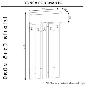 Cuier pentru Hol Yonca - Alb