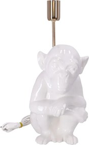 Lampa ceramica Maimuta Alba h 35 cm