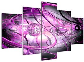 Tabloul cu abstracție frumoasă în violet (150x105 cm)