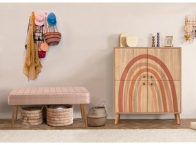 Mobilier pentru hol Maluxe Iris (Stejar sonoma + Piatră). 1089070