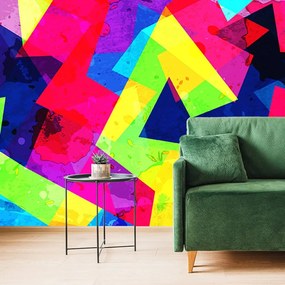 Tapet model geometric cu efect de grunge