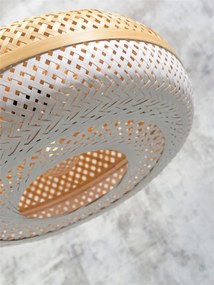 Lampadar eco din bambus Palawan natur/ alb, 40x15cm