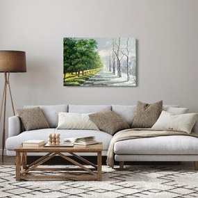 Tablou - Iarna versus vara (90x60 cm)