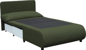 Fotoliu extensibil cu spaţiu de depozitare, verde, FLIK