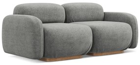 Canapea modulară gri cu tapițerie din țesătură bouclé 190 cm Ailani – Makamii