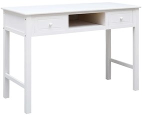 284157 vidaXL Birou de scris, alb, 110 x 45 x 76 cm, lemn