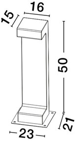 Stalp LED mic pentru exterior design modern IP65 Aran