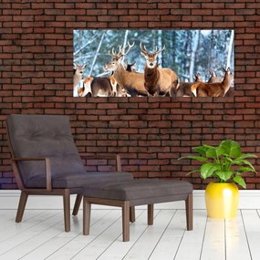 Tablou - Turma de căprioare (120x50 cm)