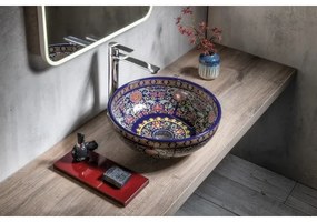 Sapho - Lavoar pe blat PRIORI Ø 41 cm, ceramică/multicolor