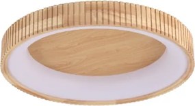 Brilagi - Plafonieră LED FALCON WOOD MODERN, 40 W, 230 V, Ø 60 cm, lemn
