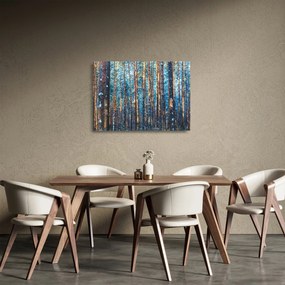 Tablou pe sticlă - Pădurea iarna (70x50 cm)