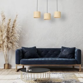 Lustră pe cablu RATTAN 3xE27/60W/230V ratan