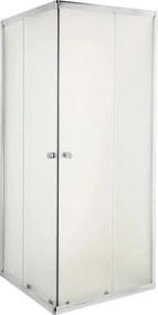 Cabina de dus patrata Invena Parla si usi culisante 90x90 crom sticla mata