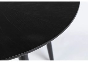 Masă de dining rotundă cu blat cu aspect de lemn de stejar ø 100 cm Fabio – White Label