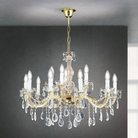 Candelabru stil clasic cu 15 brate Marie Claire auriu LU 2243/10+5 gold OR