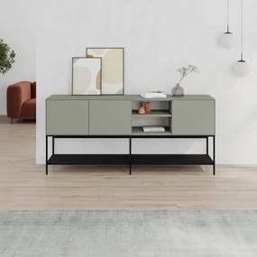 Comodă verde/neagră 180x80x40 cm Amira – Marckeric