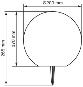 Lampă LED RGBW solară BALL LED/3,2V d. 20 cm IP65 + telecomandă