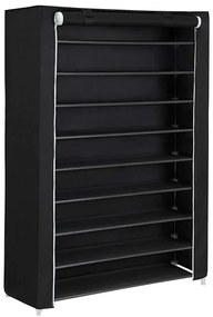 Dulap textil de depozitare cu polițe MATIS, 100x162 cm, negru