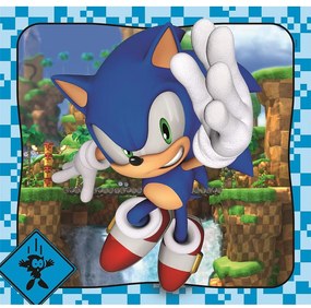 Sonic Ariciul Doctor Eggman Puzzle Clementoni 3x48 piese