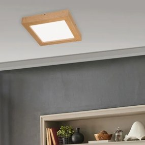 Plafonieră LED dimabilă Brilagi WOODY FRAME LED/24W/230V stejar 30x30 cm IP44 + telecomandă