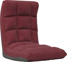 vidaXL Scaun de podea pliabil, roșu vin, material textil