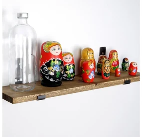 Raft decorativ de perete Dupone 9 (Nuc + negru) . 1093660