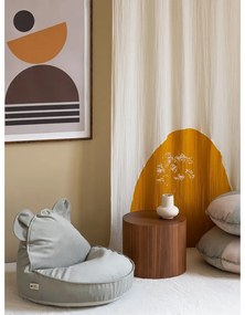 Fotoliu puf pentru copii verde mentă cu tapițerie din catifea Bear – Wigiwama