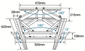 Suport TV de perete Esperanza ERW004, 26-70 inch, Max 55 kg, Vesa 400x400, Negru