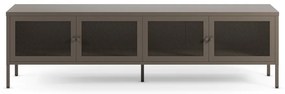 Comodă TV gri din metal 160x50x35 cm Fayna – Marckeric