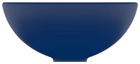 Chiuveta baie lux albastru inchis mat 32,5x14cm ceramica rotund matte dark blue