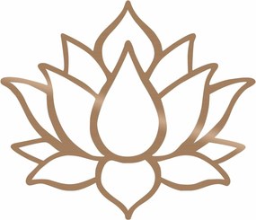 Accesoriu decorativ LOTUS FLOWER 1, auriu, metal, 50x43 cm