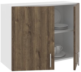 Corp Superior Karo, 2 Usi, Stejar Bronz/Alb, 80 x 30 x 60 cm