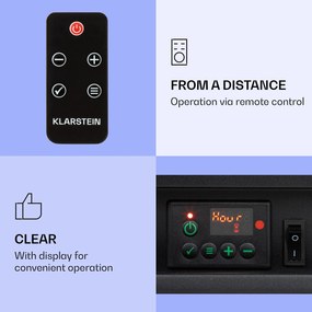 Klarstein Studio 5 Arc șemineu electric 1800 W LED flăcări ventilator telecomandă