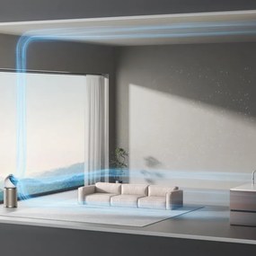 Purificator de aer Dreame AirPursue PM20 CVF14A, 48 m², funcții automate, încălzire, sterilizare cu plasmă și UVC, TVOC, LCD, HEPA, alb/bronz