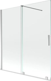 Mexen Velar paravan pentru cadă, cu 2 uși glisante, 150 x 150 cm, transparent, crom - 896-150-000-01-01