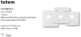Plafoniera LED design modern TOTEM PL3 alb 215761