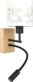 Brilagi - Lampă LED flexibilă BOBO WOOD 1xE27/25W/230V + LED/3W stejar/negru/alb/buc.