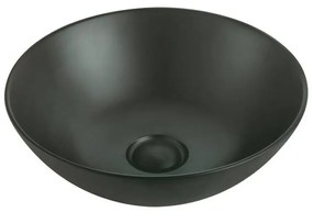 Lavoar pe blat negru mat 40 cm, rotund, Fluminia Sexy-Black