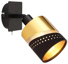 Aplica de perete moderna OR negru/auriu