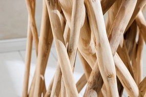 Masuta laterala, lemn de tec, design stilt, Driftwood 60cm