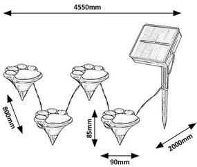 Corp de iluminat solar decorativ Rabalux 77001 de exterior, Wigry. labe de câine